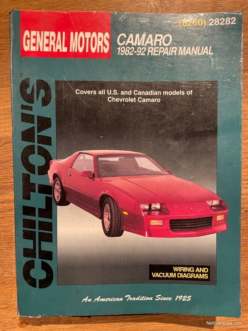 Nettivaraosa - Chevrolet Camaro - 1982-1992 - Vehicle literature -  Nettivaraosa